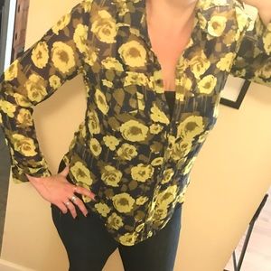 Blue and Yellow Dress Shirt